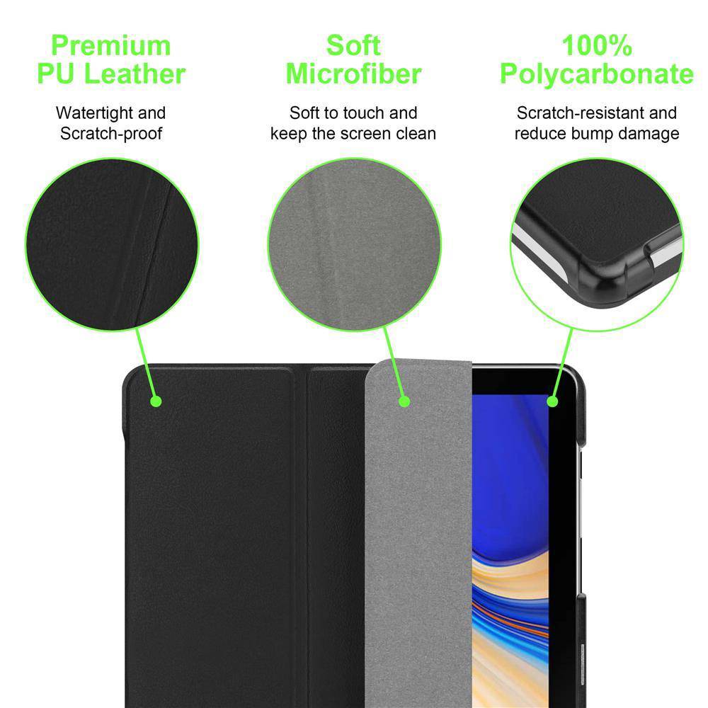Cadorabo Schutzhülle für Samsung Galaxy Tab S4 (10.5 Zoll) Tablet Hülle in Schwarz Etui Case Cover Tasche Auto Wake up