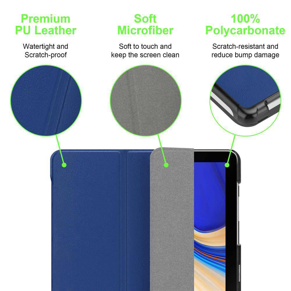 Cadorabo Schutzhülle für Samsung Galaxy Tab S4 (10.5 Zoll) Tablet Hülle in Blau Etui Case Cover Tasche Auto Wake up