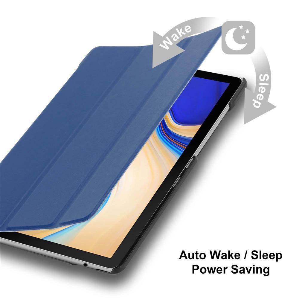 Cadorabo Schutzhülle für Samsung Galaxy Tab S4 (10.5 Zoll) Tablet Hülle in Blau Etui Case Cover Tasche Auto Wake up