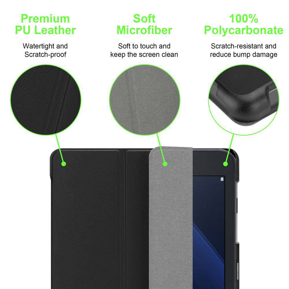 Cadorabo Hülle für Samsung Galaxy Tab A 2016 (7.0 Zoll) Tablet Hülle in Schwarz Schutzhülle Etui Case Tasche Cover