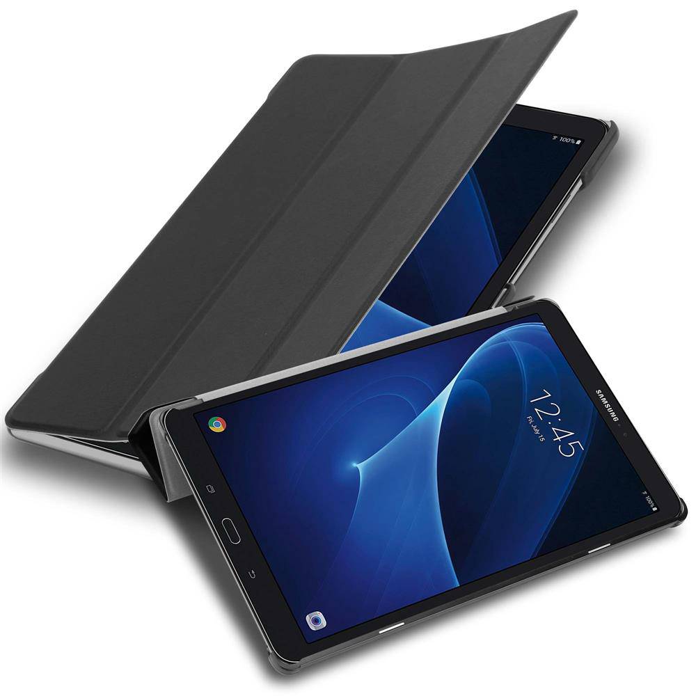 Cadorabo Schutzhülle für Samsung Galaxy Tab A 2016 (10.1 Zoll) Tablet Hülle in Schwarz Etui Case Cover Tasche Auto Wake
