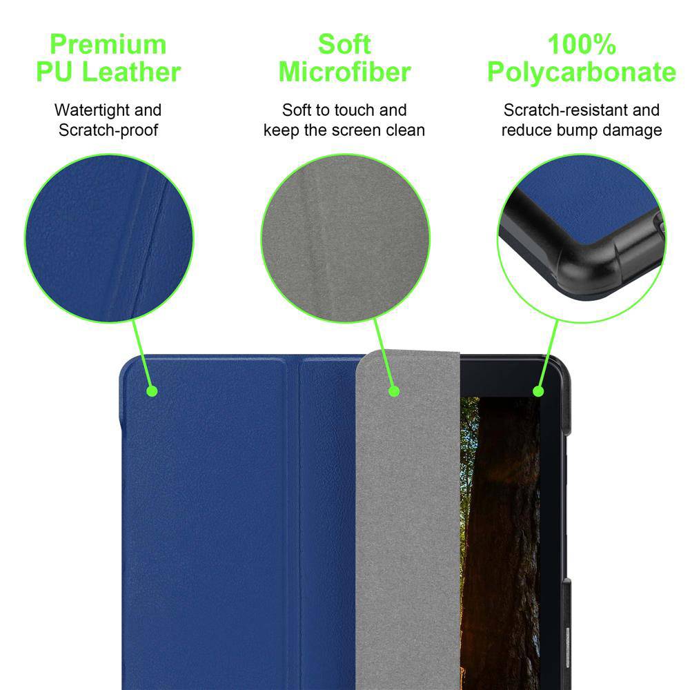Cadorabo Schutzhülle für Samsung Galaxy Tab A (10.5 Zoll) Tablet Hülle in Blau Etui Case Cover Tasche Auto Wake up