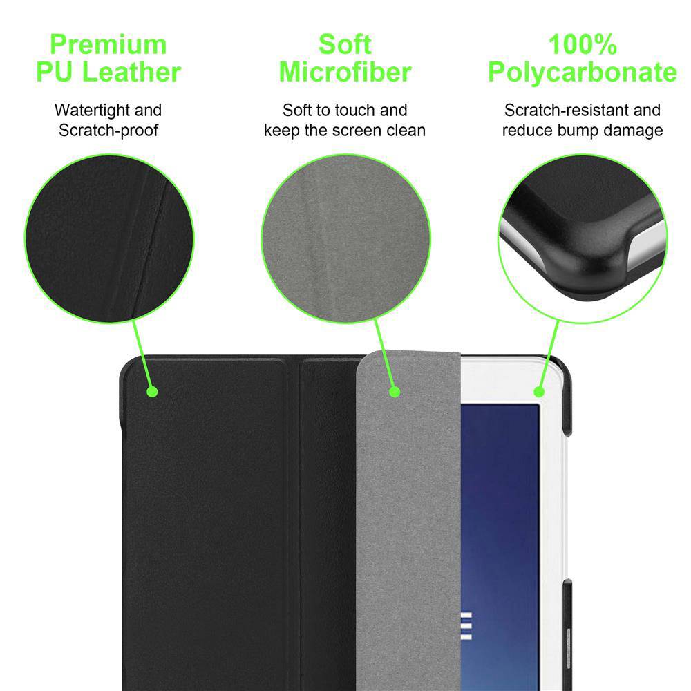 Cadorabo Hülle für Samsung Galaxy Tab E (9.6 Zoll) Tablet Hülle in Schwarz Schutzhülle Etui Case Tasche Cover