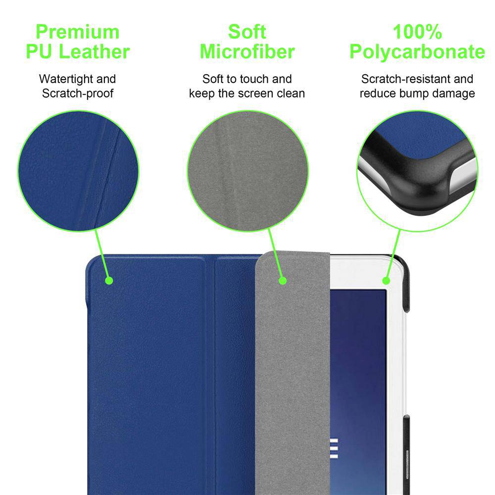 Cadorabo Hülle für Samsung Galaxy Tab E (9.6 Zoll) Tablet Hülle in Blau Schutzhülle Etui Case Tasche Cover