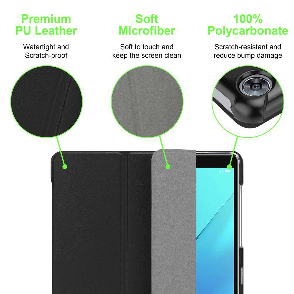Cadorabo Schutzhülle für Huawei MediaPad M5 8 (8.4 Zoll) Tablet Hülle in Schwarz Etui Case Cover Tasche Auto Wake up