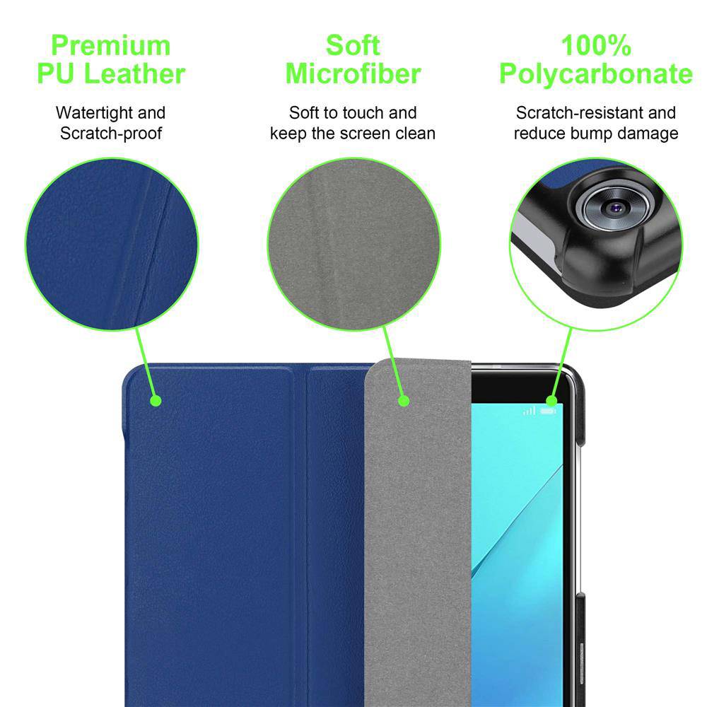 Cadorabo Schutzhülle für Huawei MediaPad M5 8 (8.4 Zoll) Tablet Hülle in Blau Etui Case Cover Tasche Auto Wake up