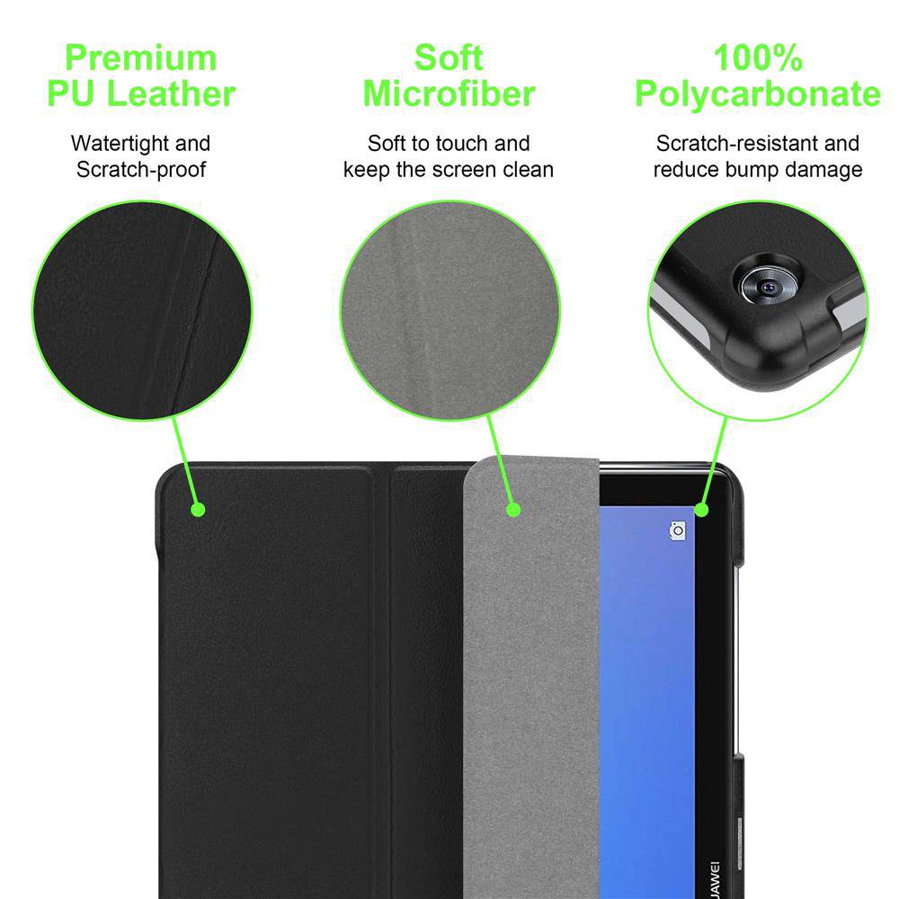 Cadorabo Schutzhülle für Huawei MediaPad M5 LITE 10 (10.1 Zoll) Tablet Hülle in Schwarz Etui Case Cover Tasche Auto