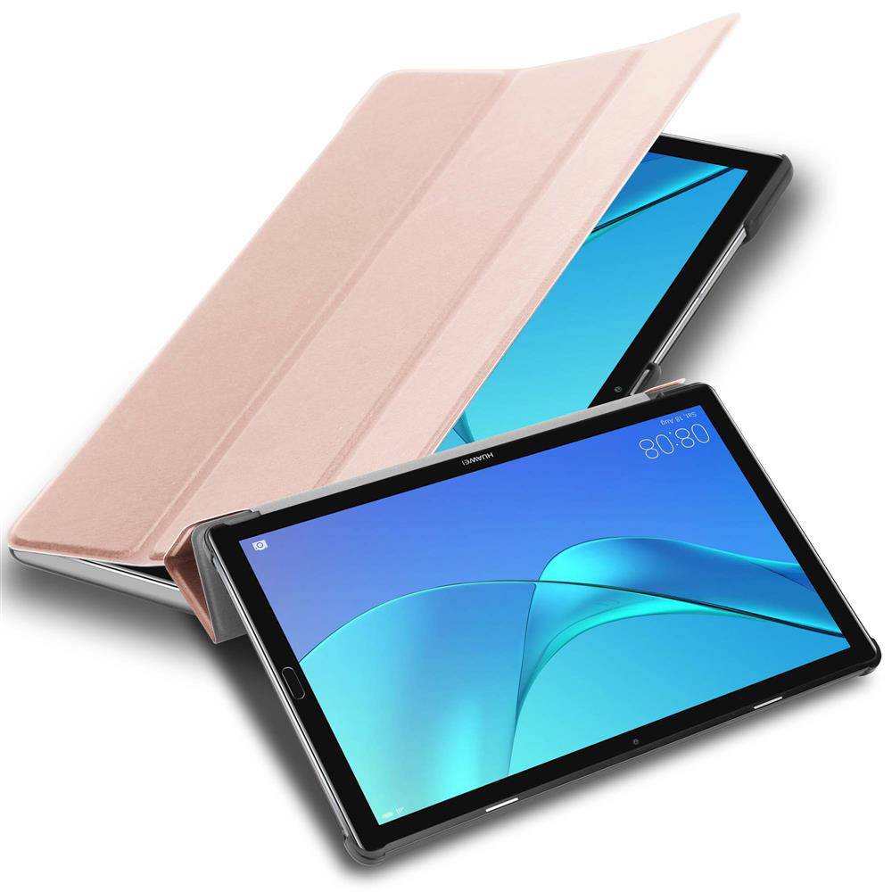 Cadorabo Schutzhülle für Huawei MediaPad M5 LITE 10 (10.1 Zoll) Tablet Hülle in Rosa Etui Case Cover Tasche Auto Wake