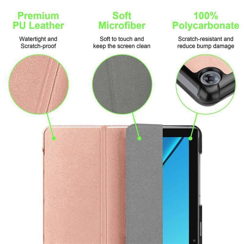 Cadorabo Schutzhülle für Huawei MediaPad M5 LITE 10 (10.1 Zoll) Tablet Hülle in Rosa Etui Case Cover Tasche Auto Wake