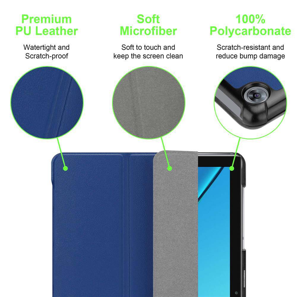 Cadorabo Schutzhülle für Huawei MediaPad M5 / M5 PRO (10.8 Zoll) Tablet Hülle in Blau Etui Case Cover Tasche Auto Wake