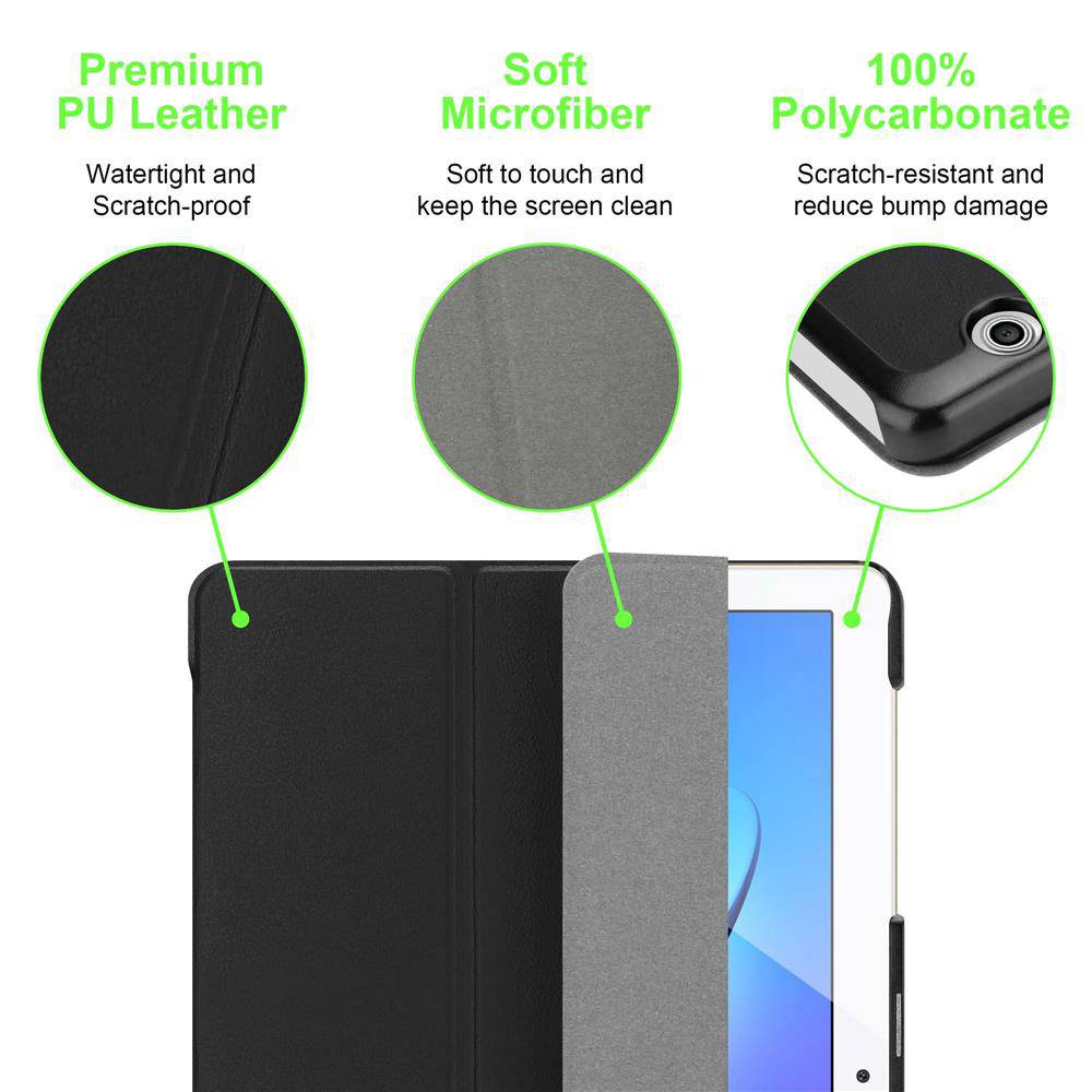 Cadorabo Hülle für Huawei MediaPad T3 10 (9.6 Zoll) Tablet Hülle in Schwarz Schutzhülle Etui Case Tasche Cover