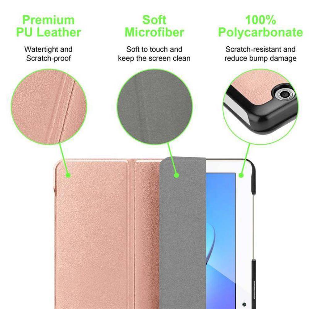 Cadorabo Hülle für Huawei MediaPad T3 10 (9.6 Zoll) Tablet Hülle in Rosa Schutzhülle Etui Case Tasche Cover