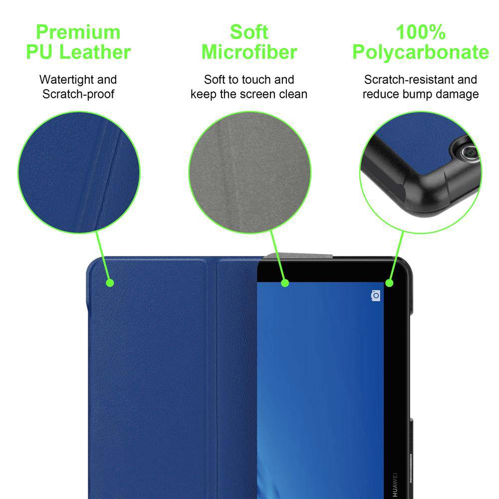 Cadorabo Hülle für Huawei MediaPad T5 10 (10.1 Zoll) Tablet Hülle in Blau Schutzhülle Etui Case Tasche Cover