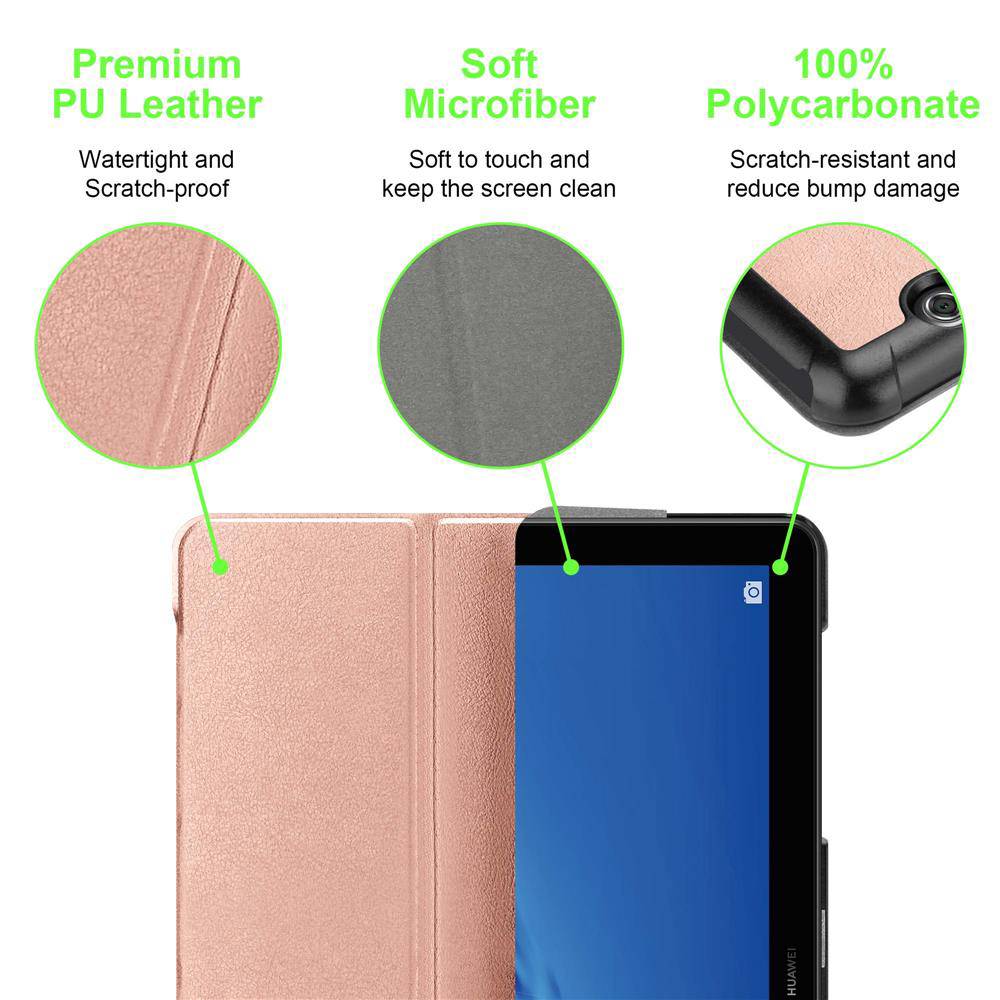 Cadorabo Hülle für Huawei MediaPad T5 10 (10.1 Zoll) Tablet Hülle in Rosa Schutzhülle Etui Case Tasche Cover