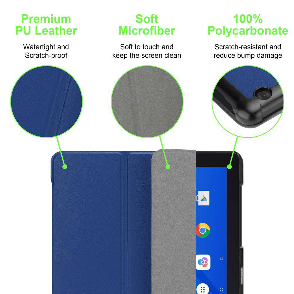 Cadorabo Hülle für Lenovo Tab M10 (10.1 Zoll) TB-X505F Tablet Hülle in Blau Schutzhülle Etui Case Tasche Cover