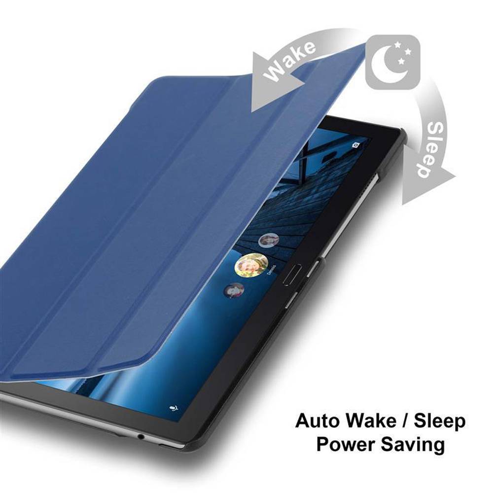 Cadorabo Schutzhülle für Lenovo Tab P10 (10.1 Zoll) Tablet Hülle in Blau Etui Case Cover Tasche Auto Wake up