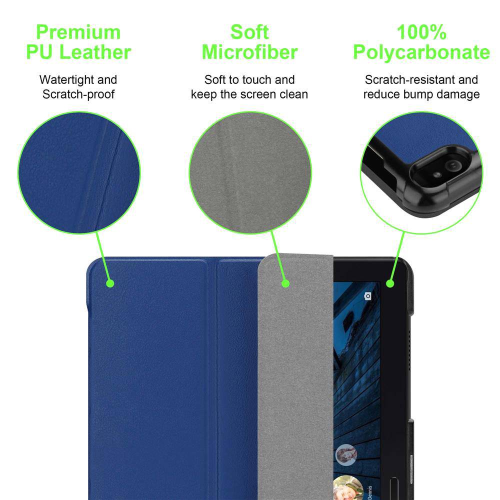 Cadorabo Schutzhülle für Lenovo Tab P10 (10.1 Zoll) Tablet Hülle in Blau Etui Case Cover Tasche Auto Wake up