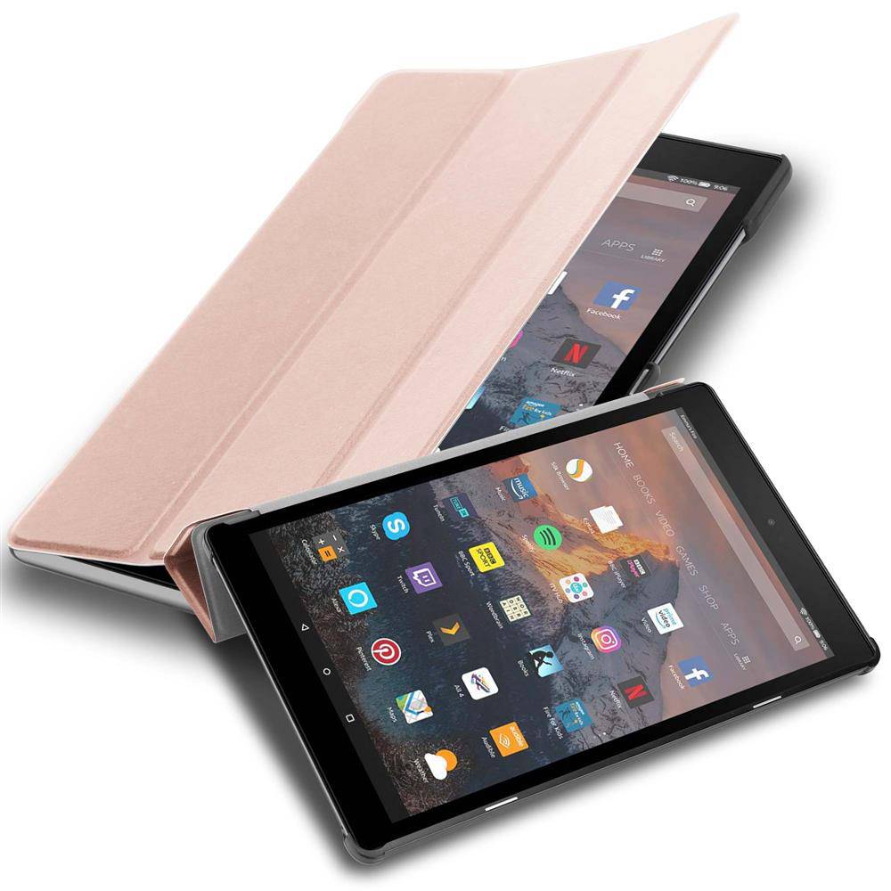 Cadorabo Schutzhülle für Kindle FIRE HD 10 2017 (7. Gen.) Tablet Hülle in Rosa Etui Case Cover Tasche Auto Wake up
