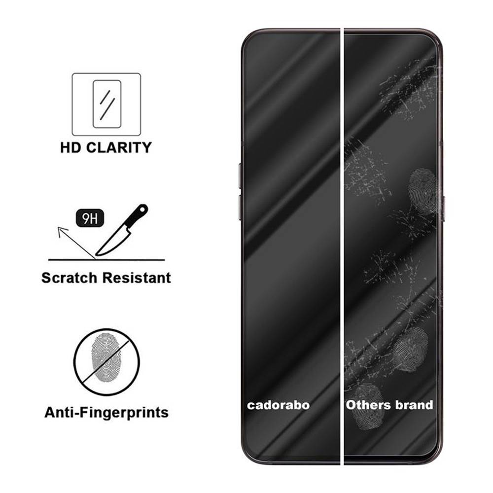 Cadorabo Vollbild Folie für Samsung Galaxy A80 / A90 4G in TRANSPARENT mit SCHWARZ - Gehärtetes Display-Schutzglas (RETAIL PACKAGING)