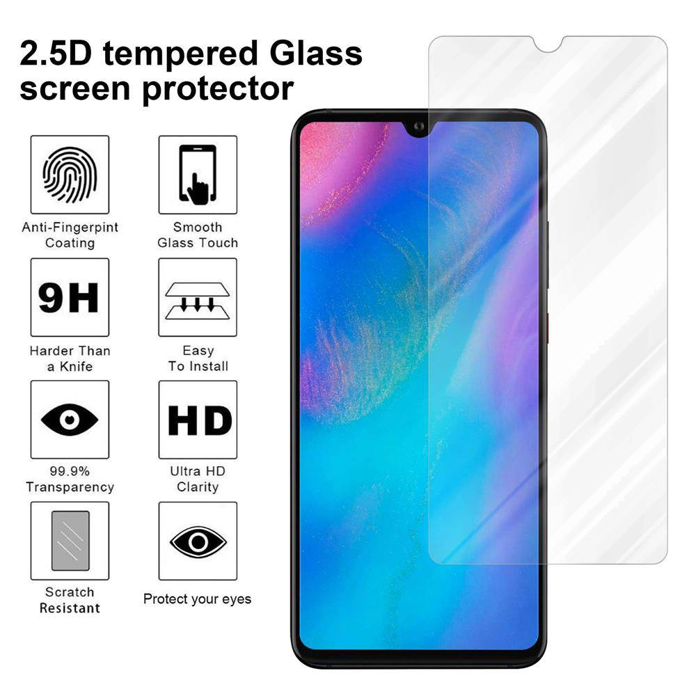 Cadorabo Folie für Huawei P30 in KRISTALL KLAR - Gehärtetes Display-Schutzglas (RETAIL PACKAGING)