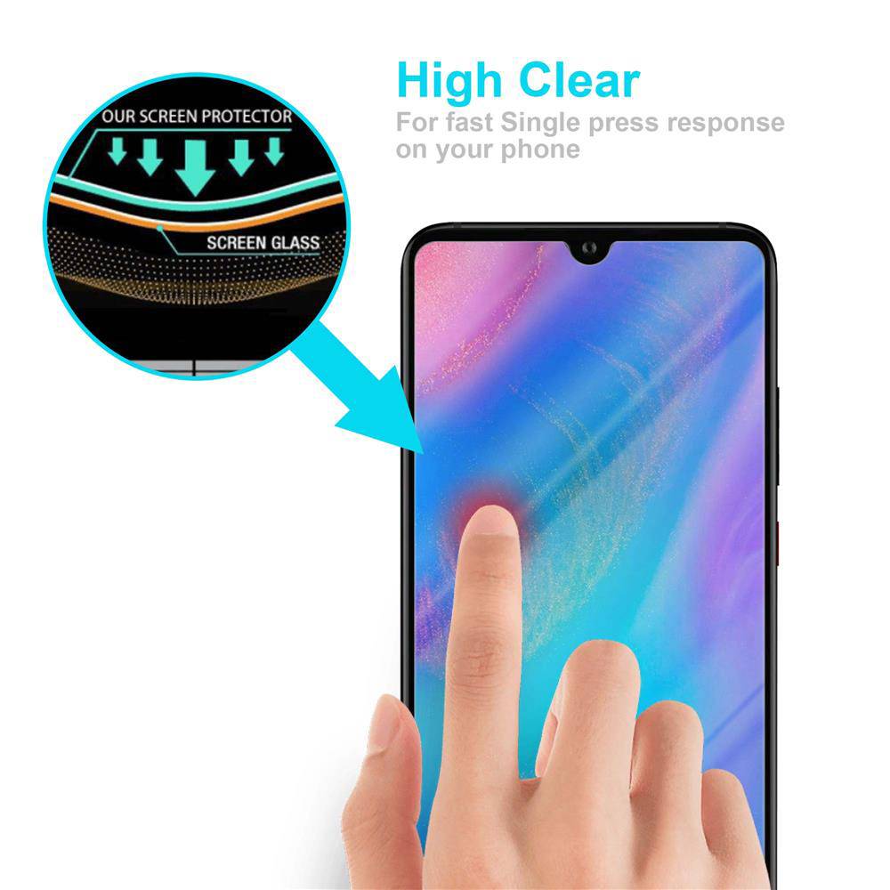 Cadorabo Folie für Huawei P30 in KRISTALL KLAR - Gehärtetes Display-Schutzglas (RETAIL PACKAGING)