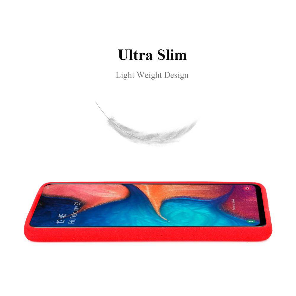 Cadorabo Schutzhülle für Samsung Galaxy A10e / A20e Hülle in Rot Handyhülle TPU Etui Cover Case