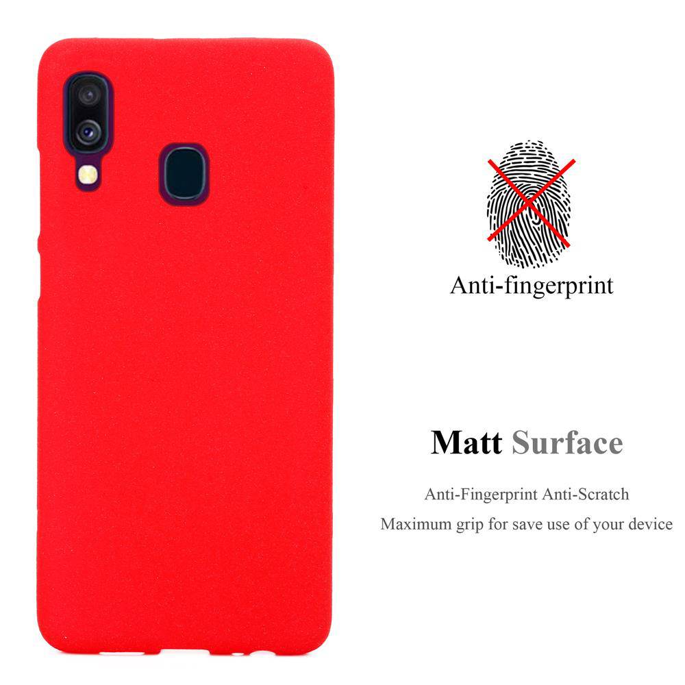 Cadorabo Schutzhülle für Samsung Galaxy A40 Hülle in Rot Handyhülle TPU Etui Cover Case
