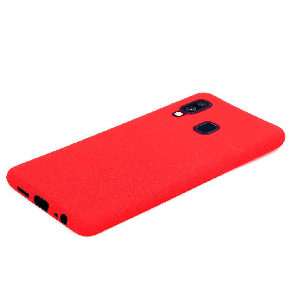 Cadorabo Schutzhülle für Samsung Galaxy A40 Hülle in Rot Handyhülle TPU Etui Cover Case