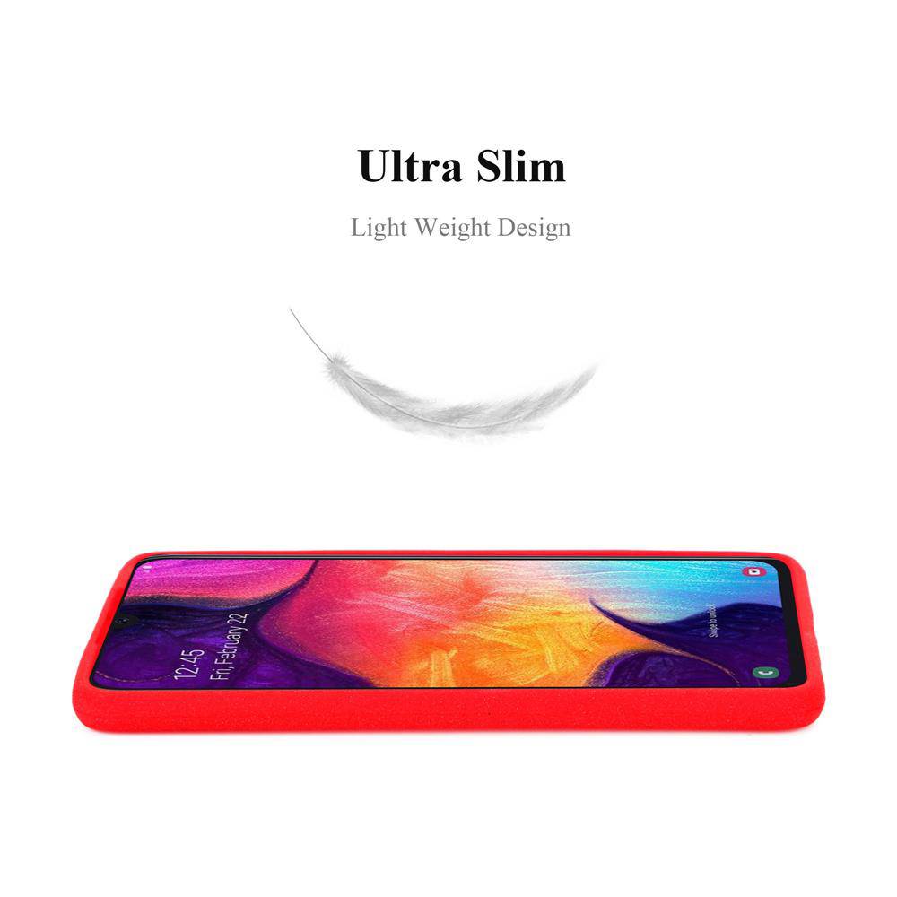 Cadorabo Schutzhülle für Samsung Galaxy A50 4G / A50s / A30s Hülle in Rot Handyhülle TPU Etui Cover Case