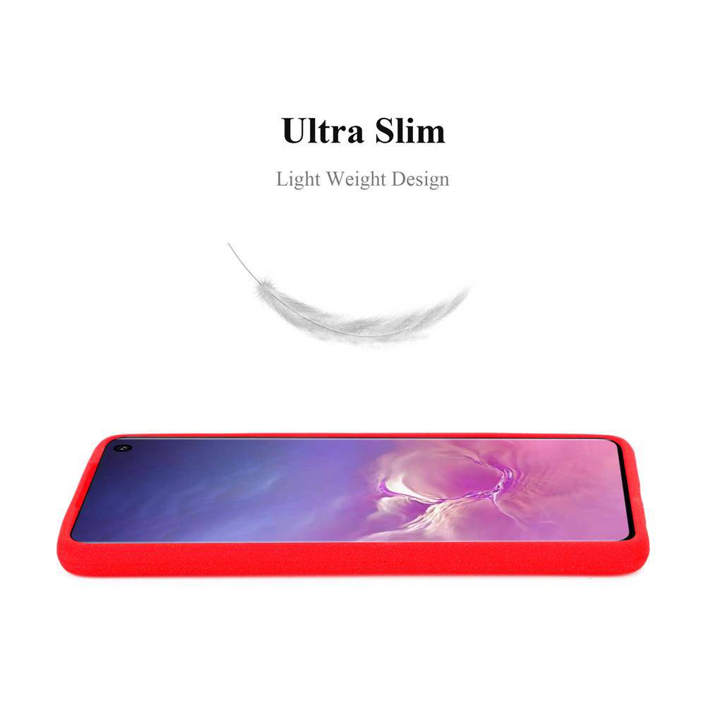 Cadorabo Schutzhülle für Samsung Galaxy S10 4G Hülle in Rot Handyhülle TPU Etui Cover Case