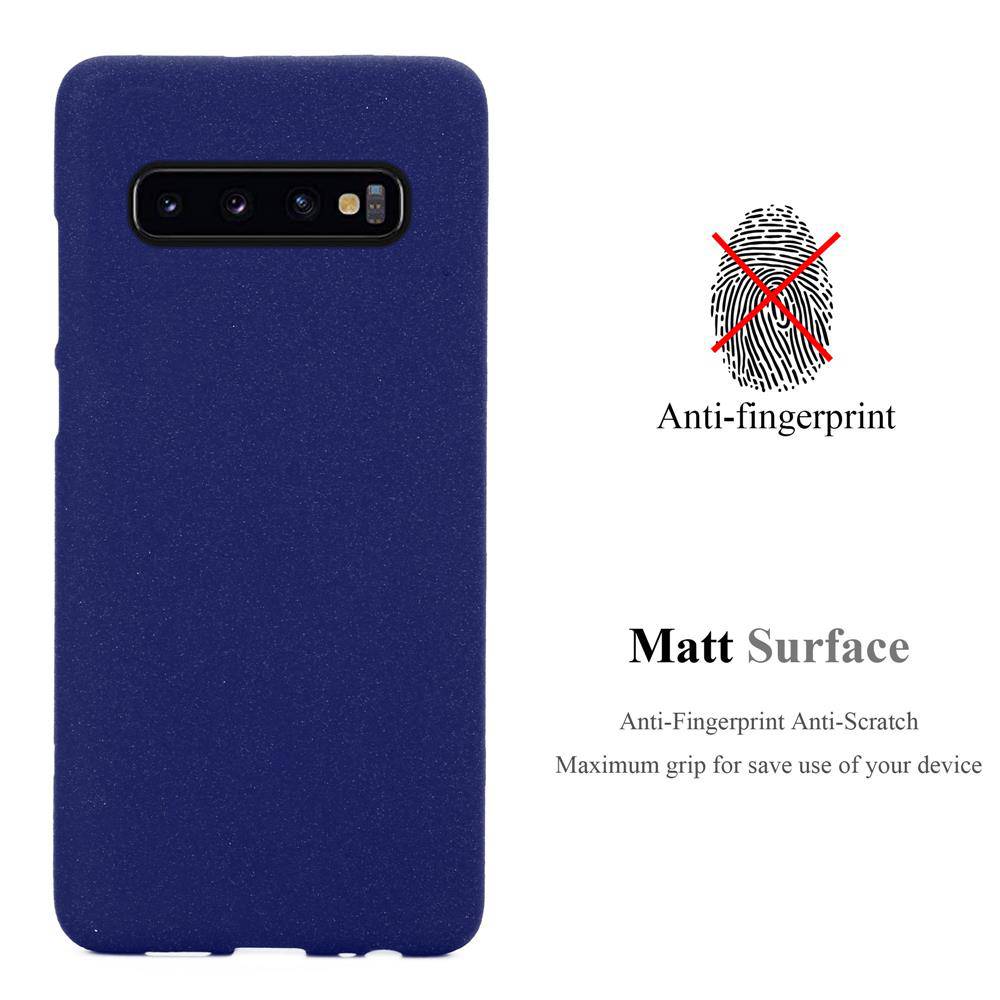 Cadorabo Schutzhülle für Samsung Galaxy S10 4G Hülle in Blau Handyhülle TPU Etui Cover Case