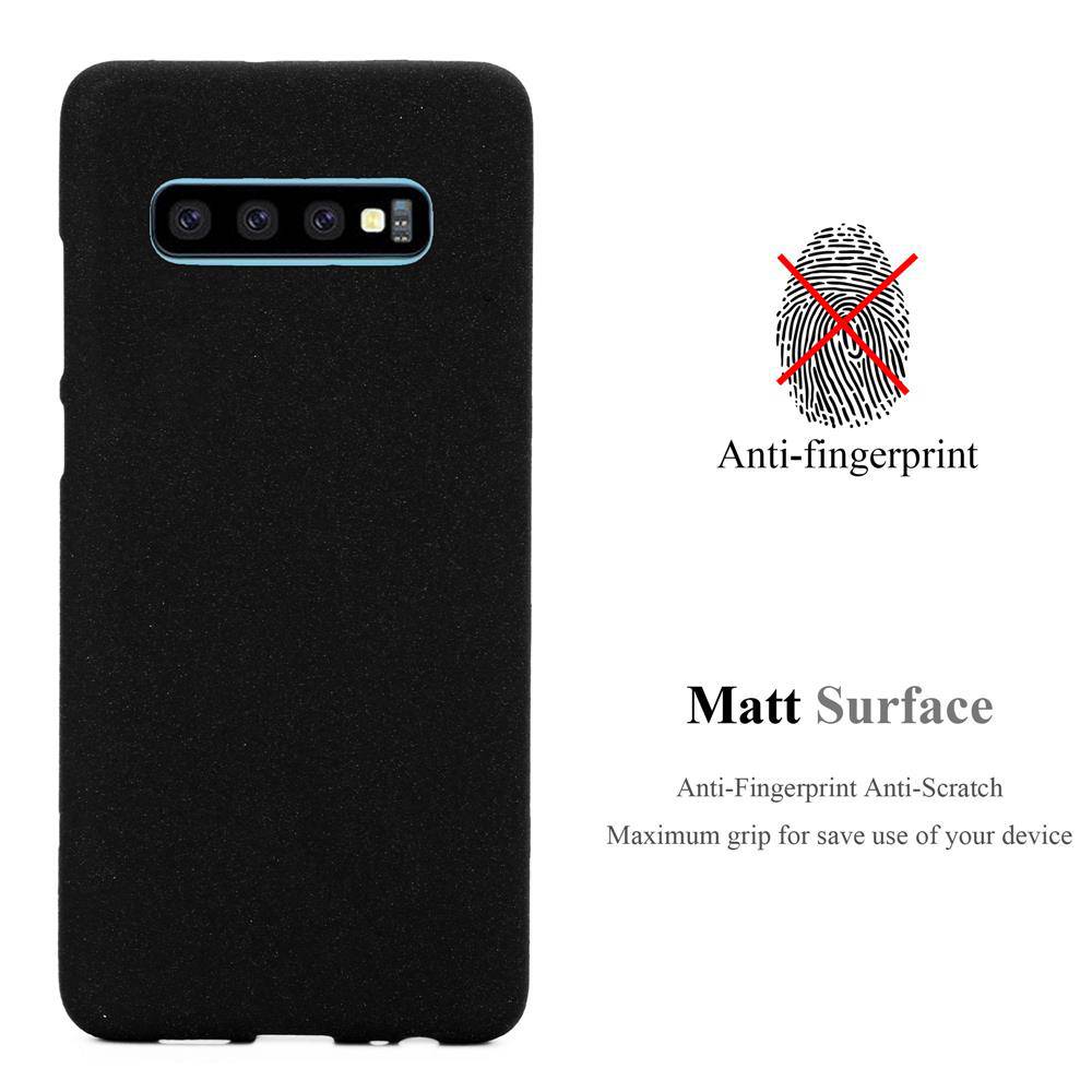 Cadorabo Schutzhülle für Samsung Galaxy S10 PLUS Hülle in Schwarz Handyhülle TPU Etui Cover Case