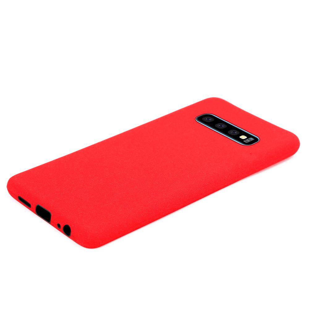 Cadorabo Schutzhülle für Samsung Galaxy S10 PLUS Hülle in Rot Handyhülle TPU Etui Cover Case