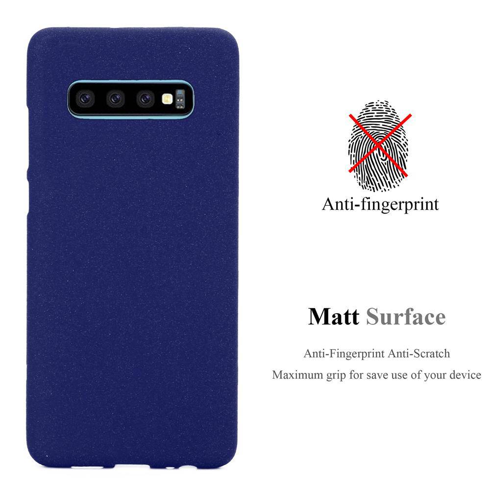 Cadorabo Schutzhülle für Samsung Galaxy S10 PLUS Hülle in Blau Handyhülle TPU Etui Cover Case