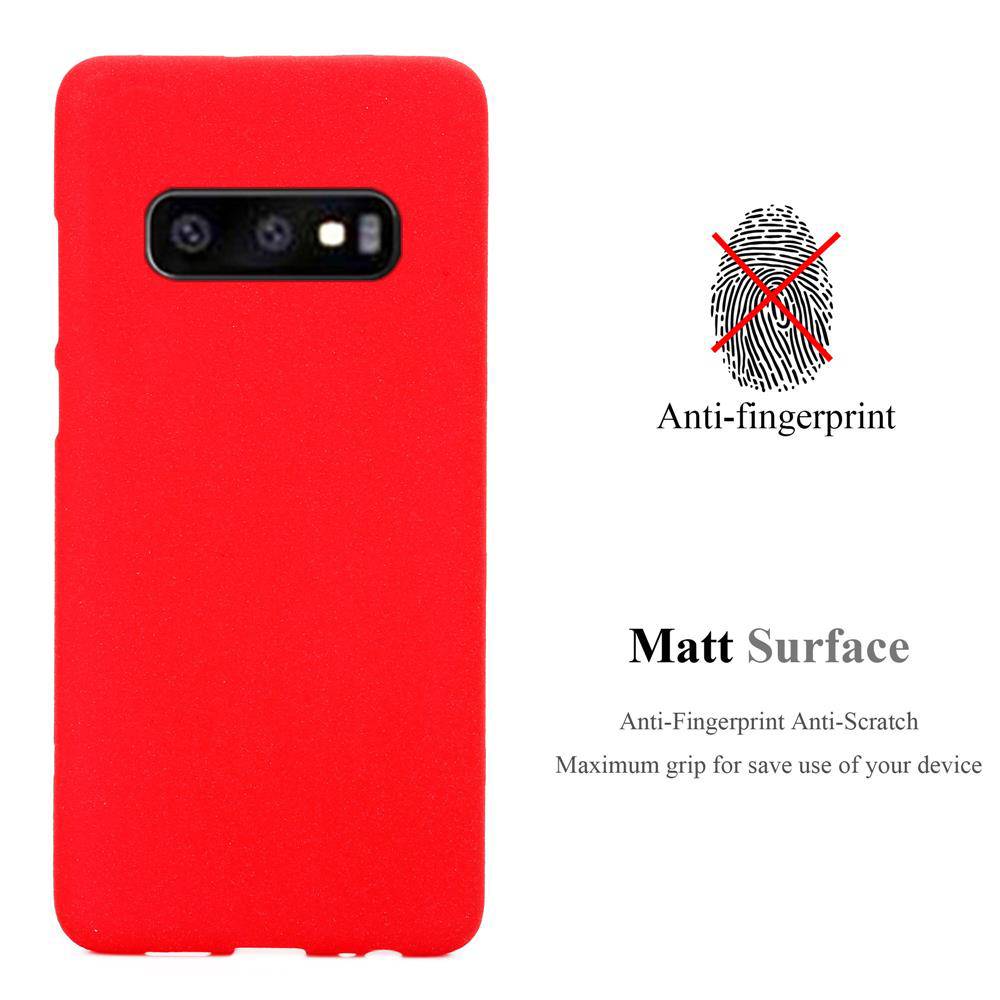 Cadorabo Schutzhülle für Samsung Galaxy S10e Hülle in Rot Handyhülle TPU Etui Cover Case