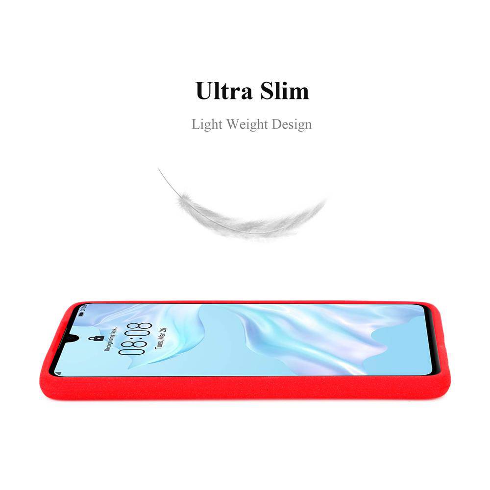 Cadorabo Schutzhülle für Huawei P30 Hülle in Rot Handyhülle TPU Etui Cover Case