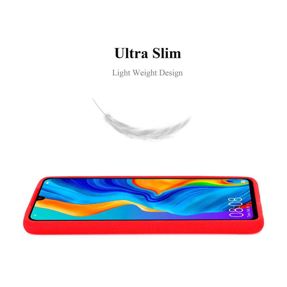 Cadorabo Schutzhülle für Huawei P30 LITE Hülle in Rot Handyhülle TPU Etui Cover Case