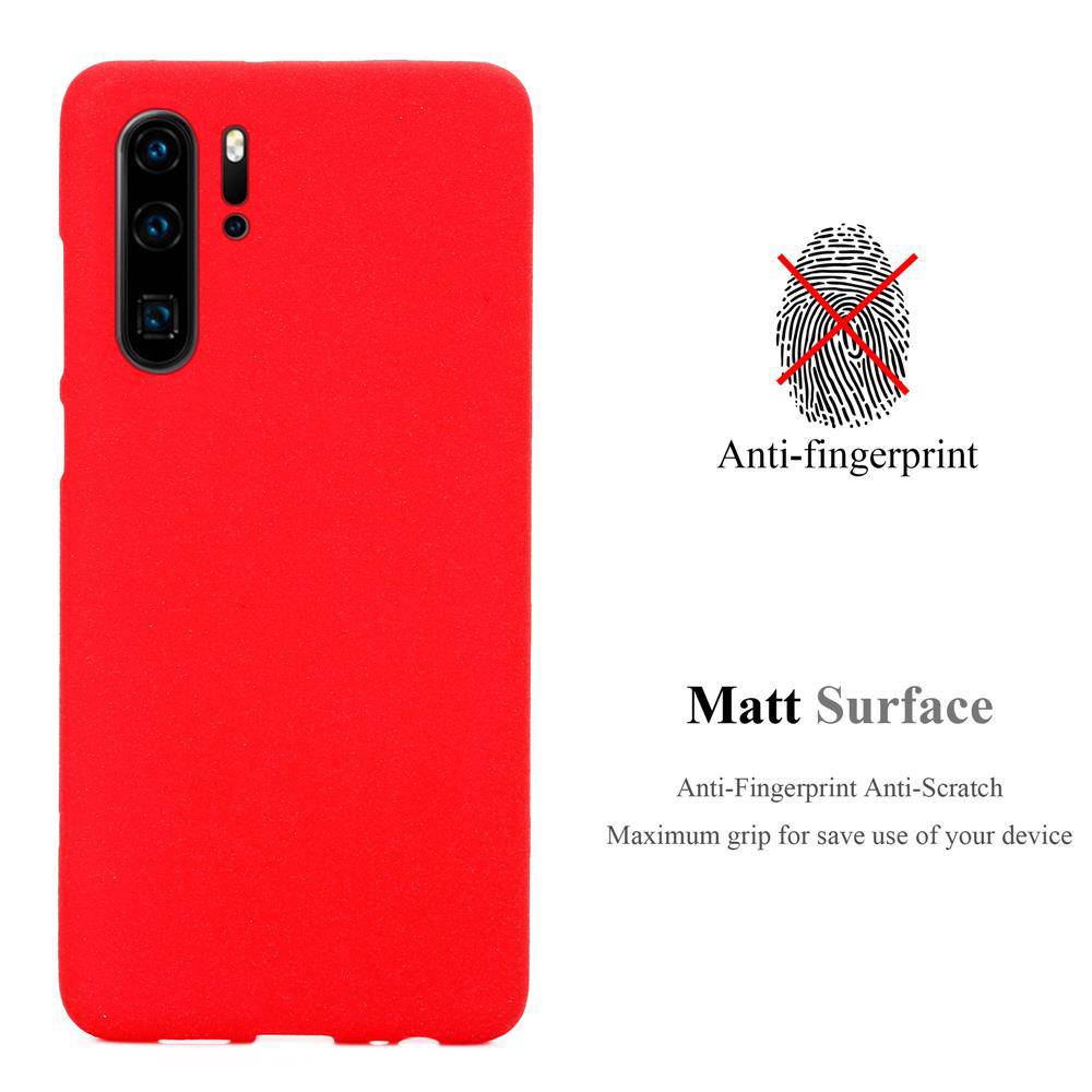 Cadorabo Schutzhülle für Huawei P30 PRO Hülle in Rot Handyhülle TPU Etui Cover Case