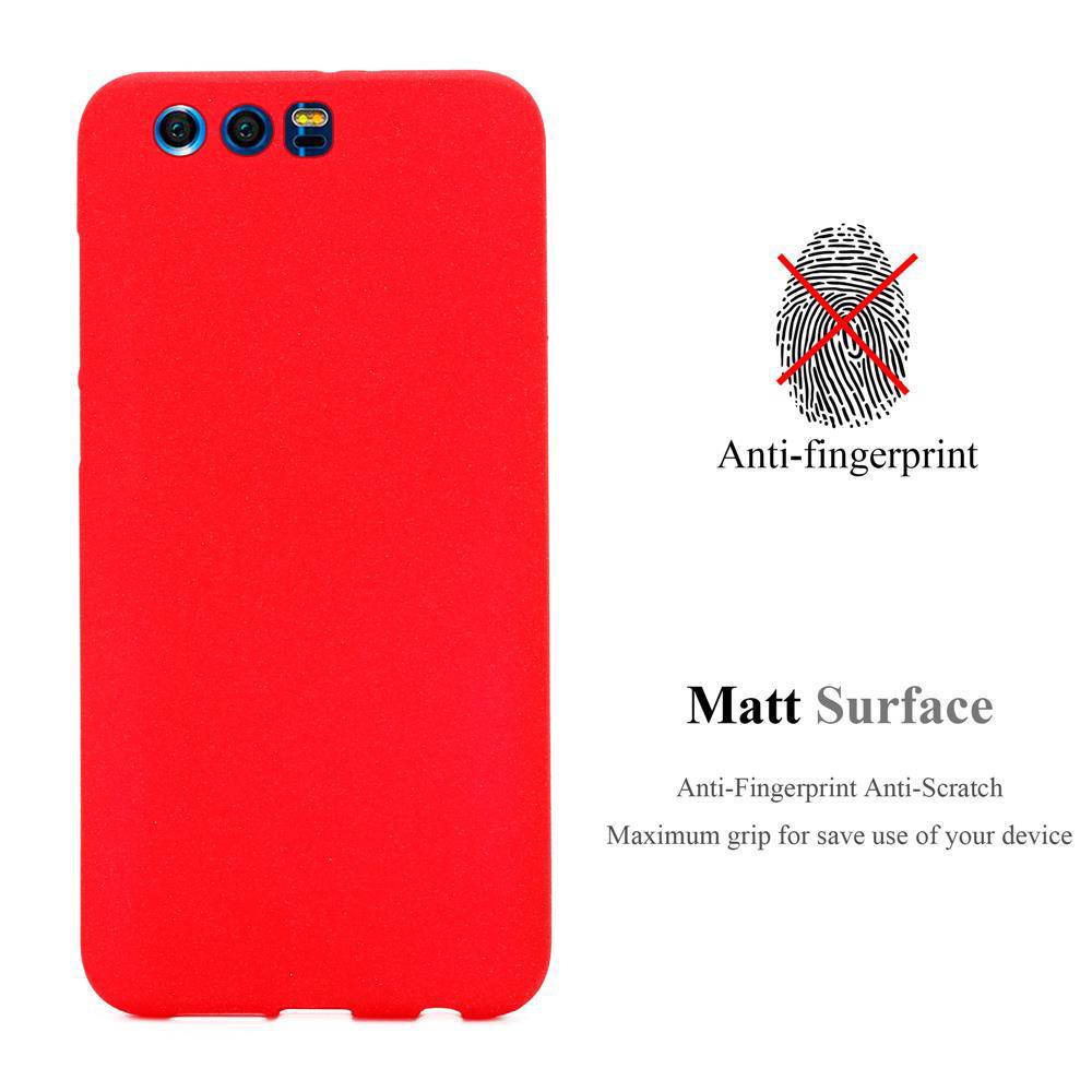 Cadorabo Schutzhülle für Honor 9 Hülle in Rot Handyhülle TPU Etui Cover Case