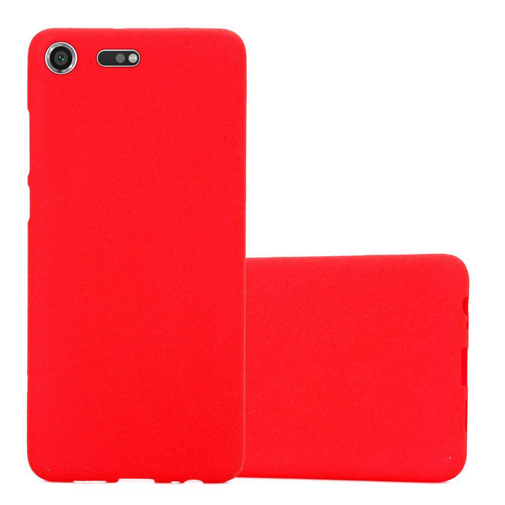 Cadorabo Schutzhülle für Sony Xperia XZ PREMIUM Hülle in Rot Handyhülle TPU Etui Cover Case