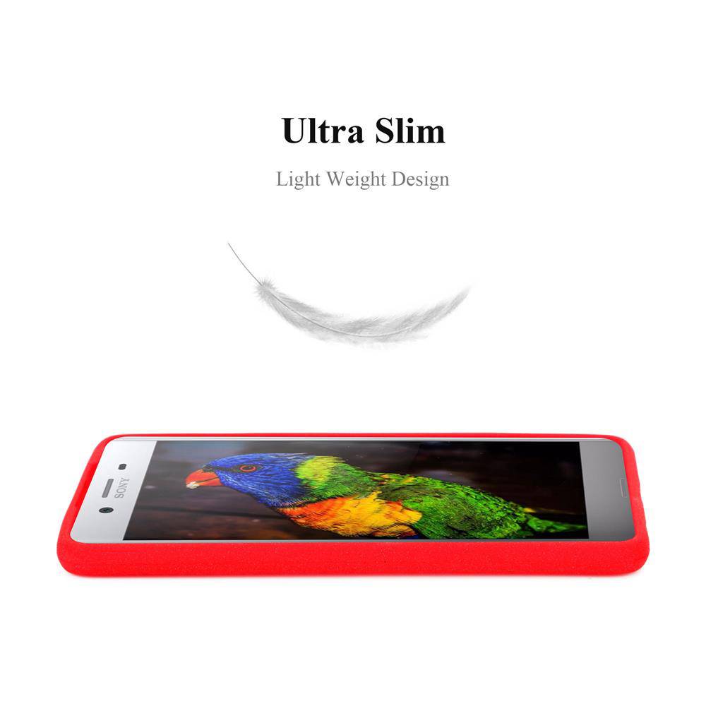 Cadorabo Schutzhülle für Sony Xperia XZ PREMIUM Hülle in Rot Handyhülle TPU Etui Cover Case