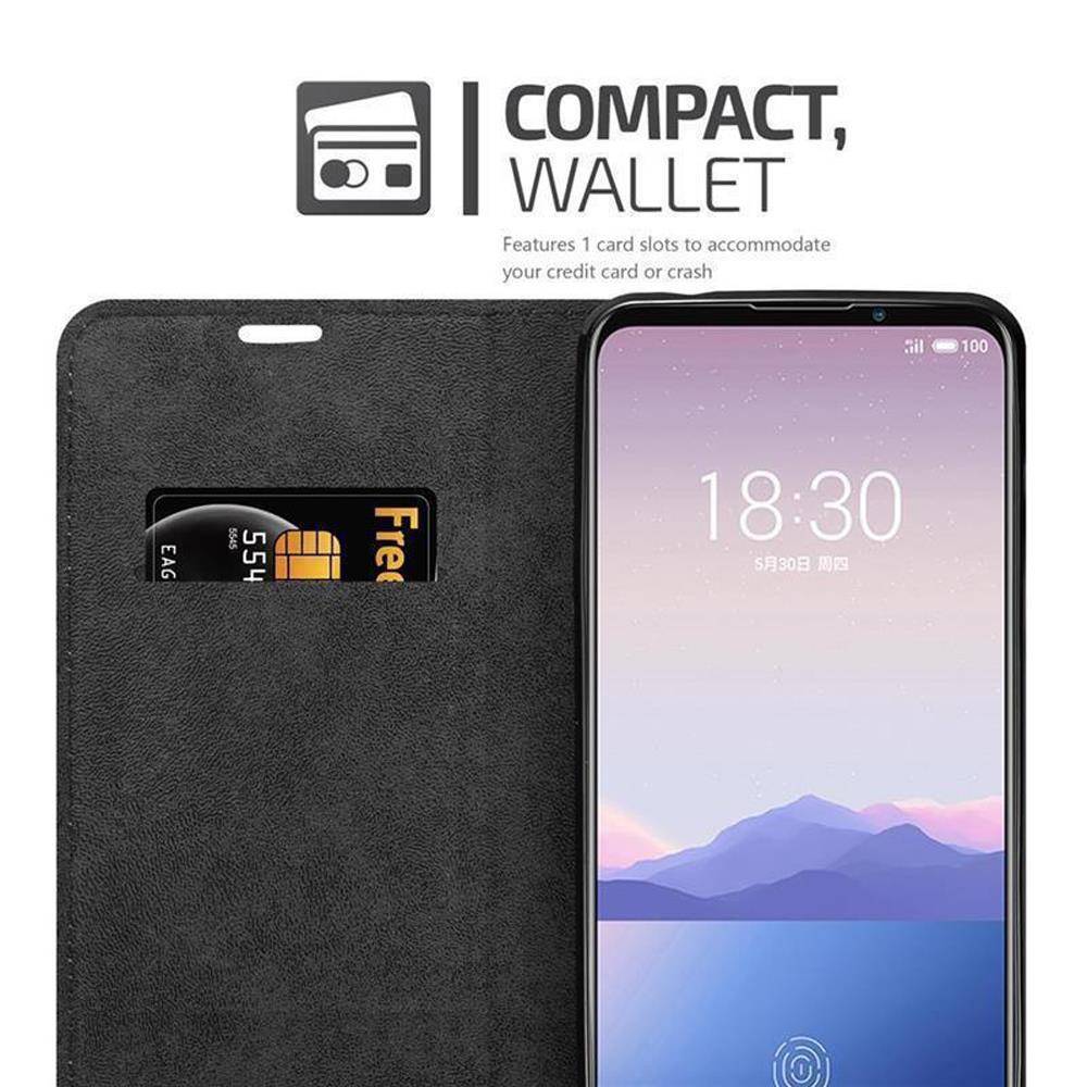 Cadorabo Hülle für MEIZU 16S Schutz Hülle in Rot Handyhülle Etui Case Cover Magnetverschluss