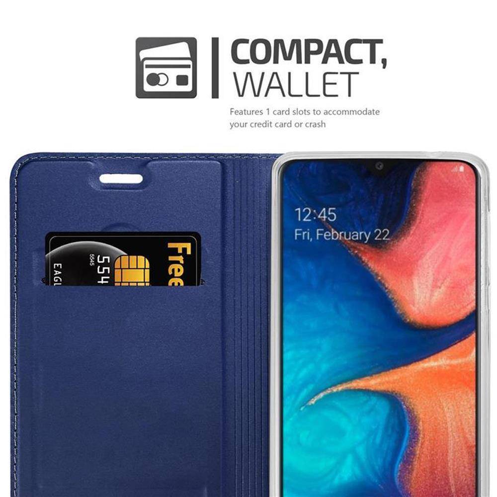Cadorabo Handyhülle für Samsung Galaxy A10e / A20e Schutz Hülle in Blau Cover Etui Book Case Booklet