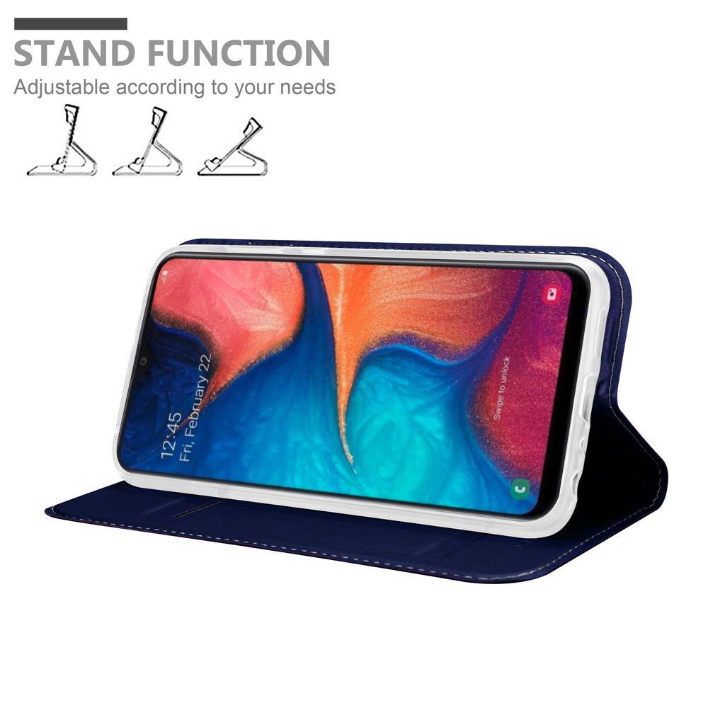 Cadorabo Handyhülle für Samsung Galaxy A10e / A20e Schutz Hülle in Blau Cover Etui Book Case Booklet