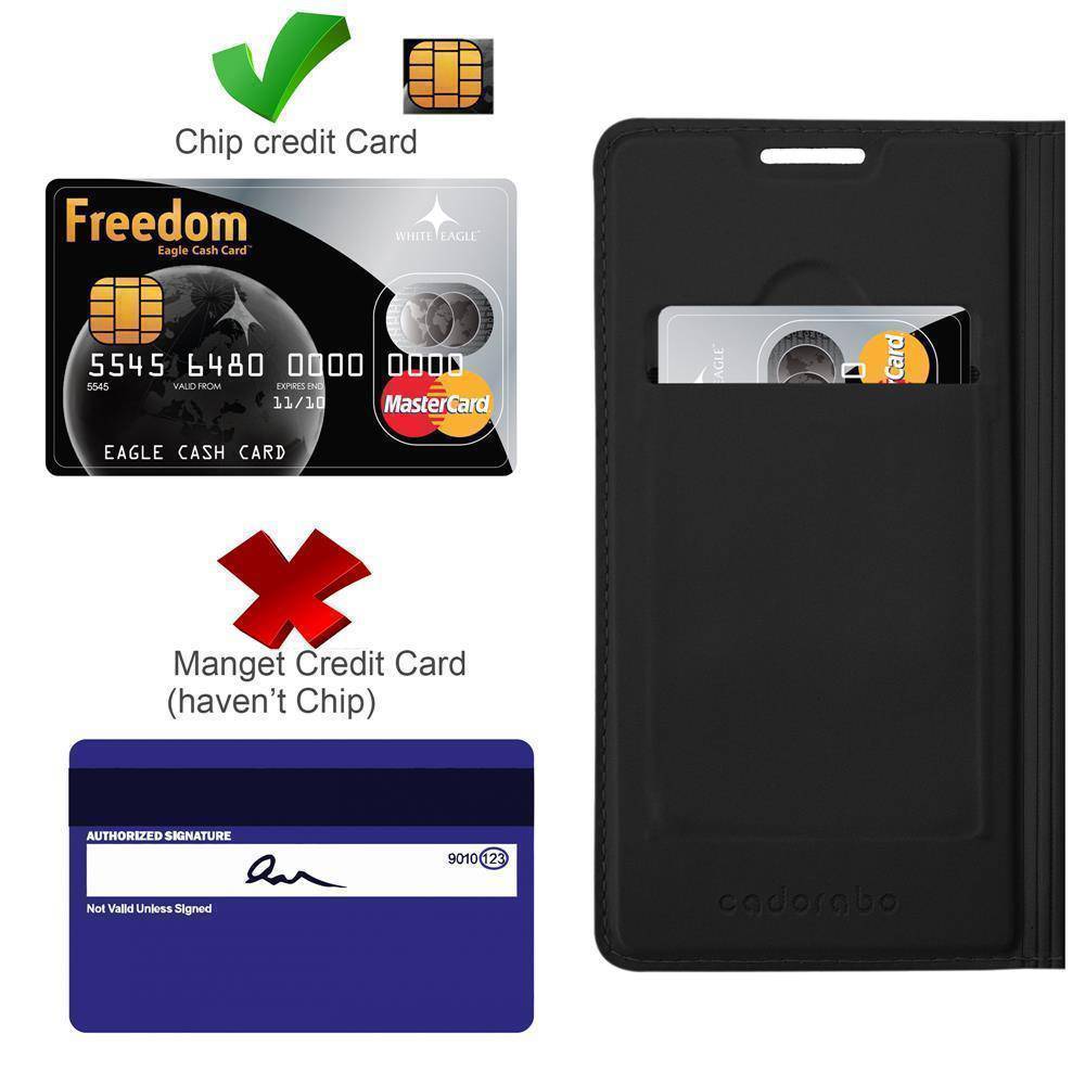 Cadorabo Handyhülle für Huawei P30 Schutz Hülle in Schwarz Cover Etui Book Case Booklet