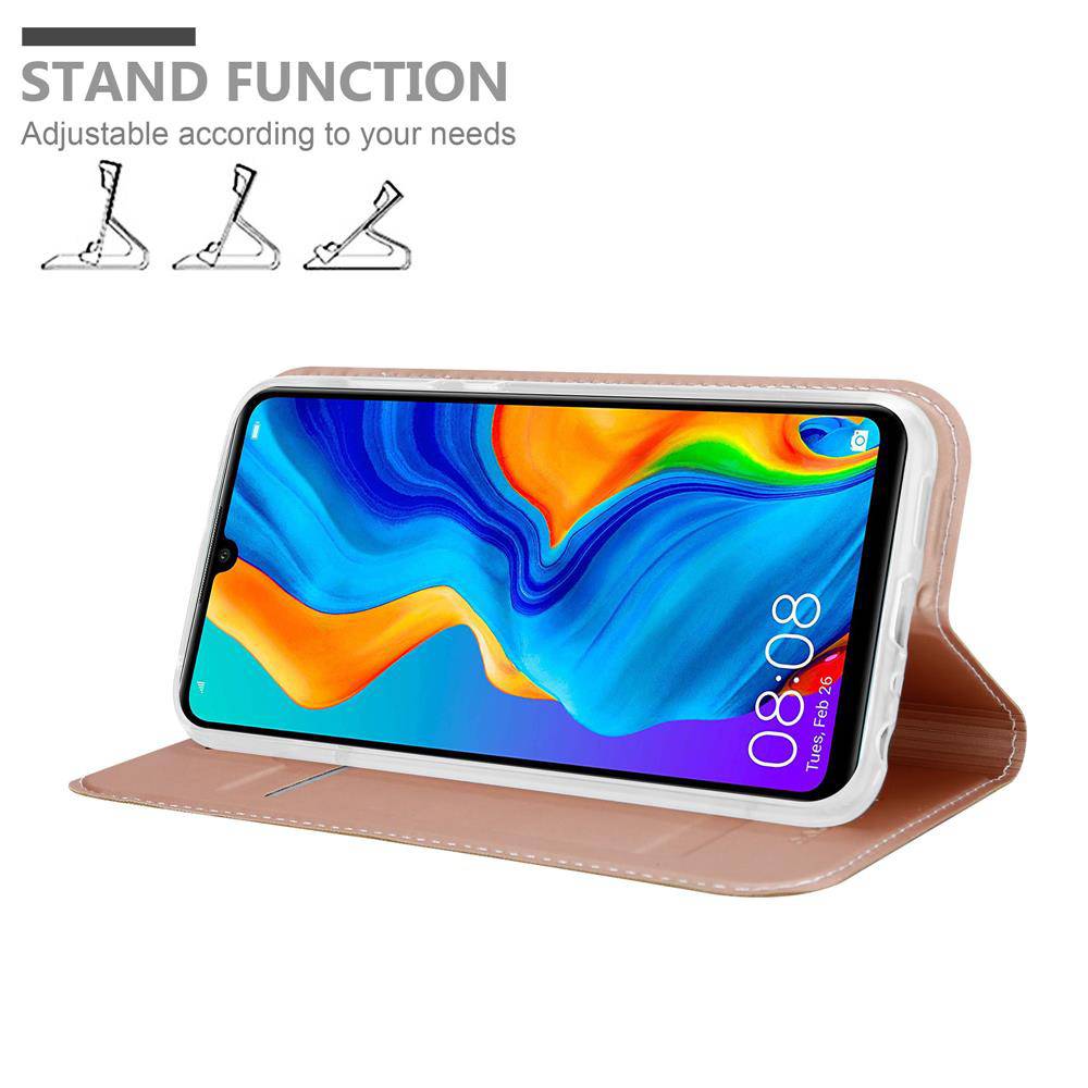 Cadorabo Handyhülle für Huawei P30 LITE Schutz Hülle in Rosa Cover Etui Book Case Booklet