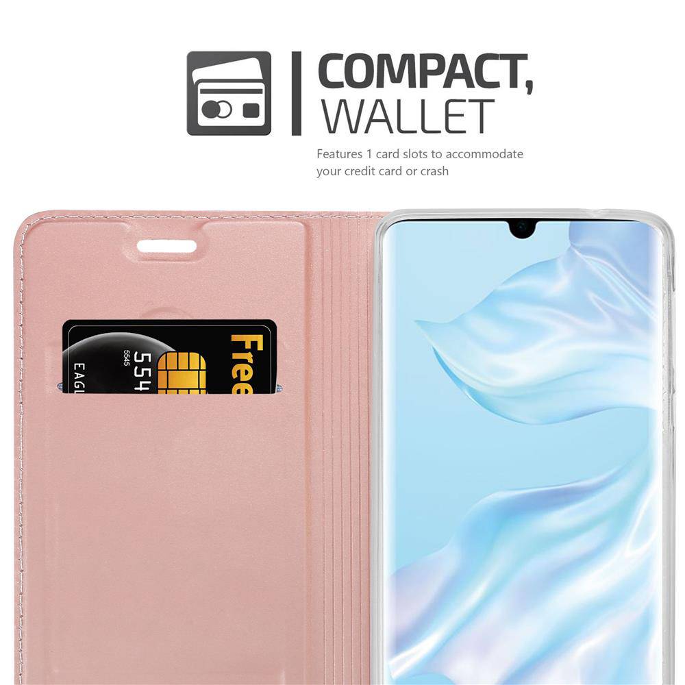 Cadorabo Handyhülle für Huawei P30 PRO Schutz Hülle in Rosa Cover Etui Book Case Booklet