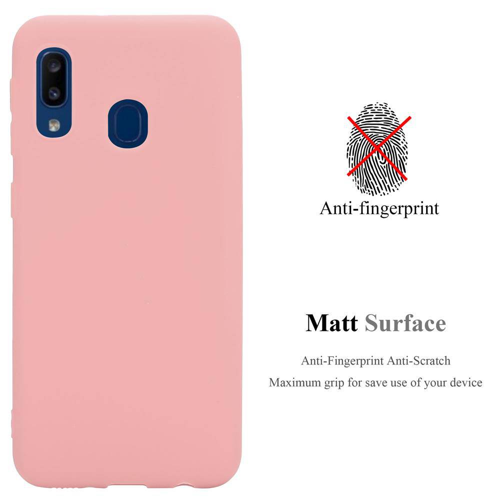 Cadorabo Hülle für Samsung Galaxy A10e / A20e Schutzhülle in Rosa Handyhülle TPU Silikon Etui Case Cover