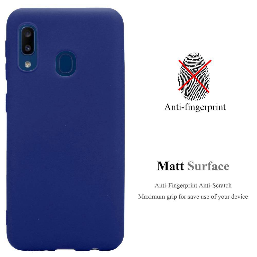 Cadorabo Hülle für Samsung Galaxy A10e / A20e Schutzhülle in Blau Handyhülle TPU Silikon Etui Case Cover