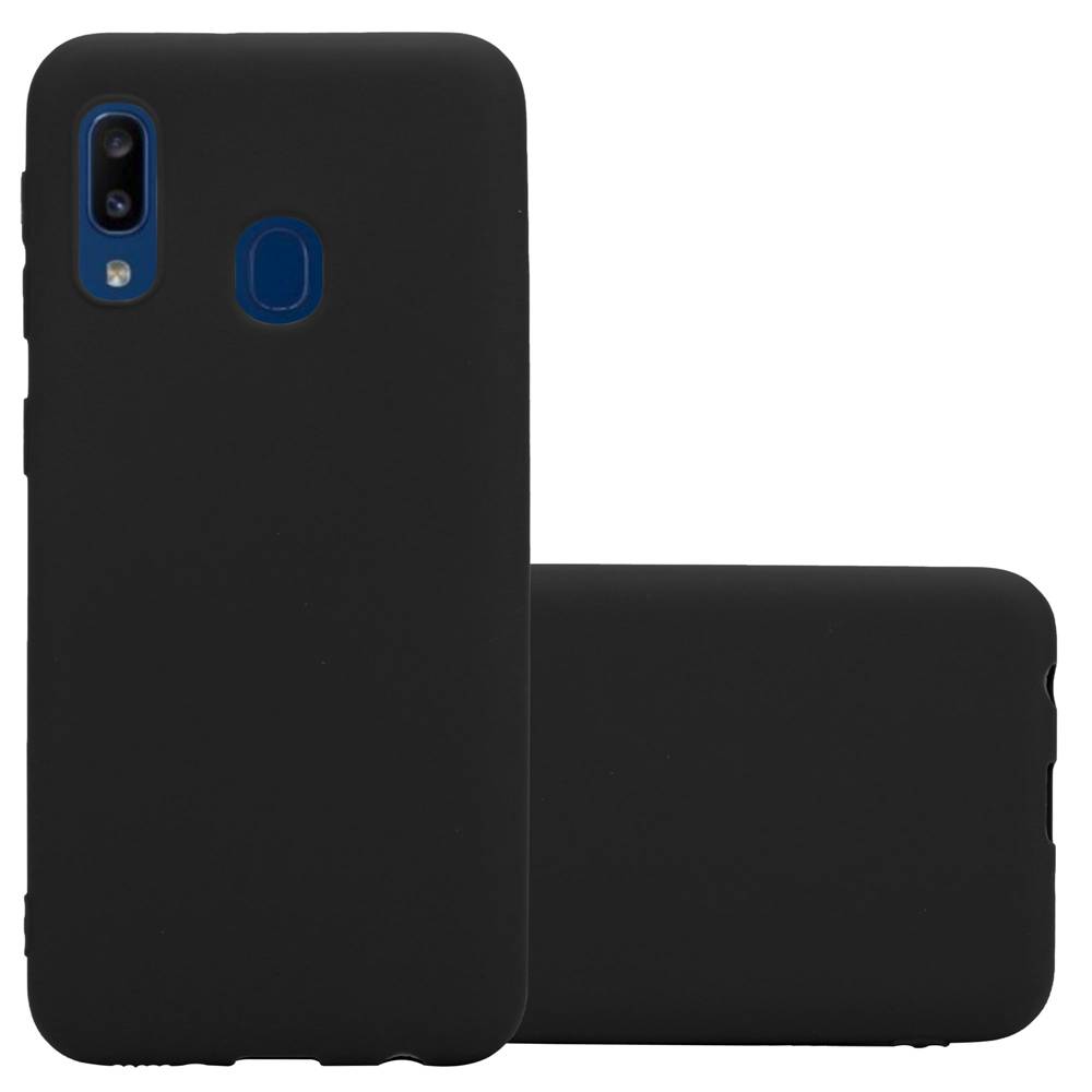 Cadorabo Hülle für Samsung Galaxy A10e / A20e Schutzhülle in Schwarz Handyhülle TPU Silikon Etui Case Cover
